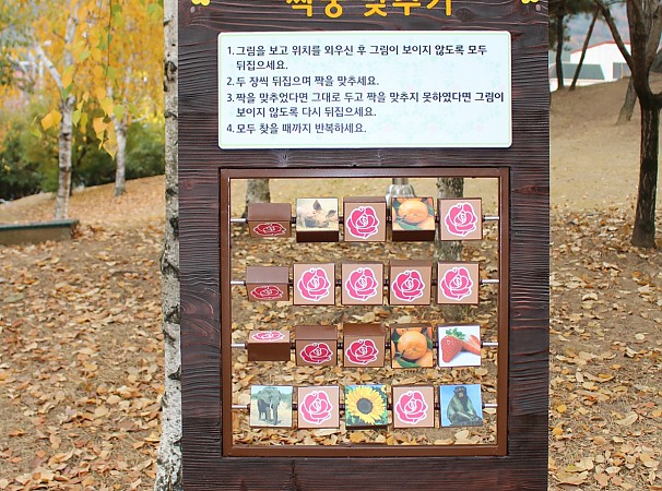 대구치매센터 - 짝꿍 맞추기 치매예방 안내판